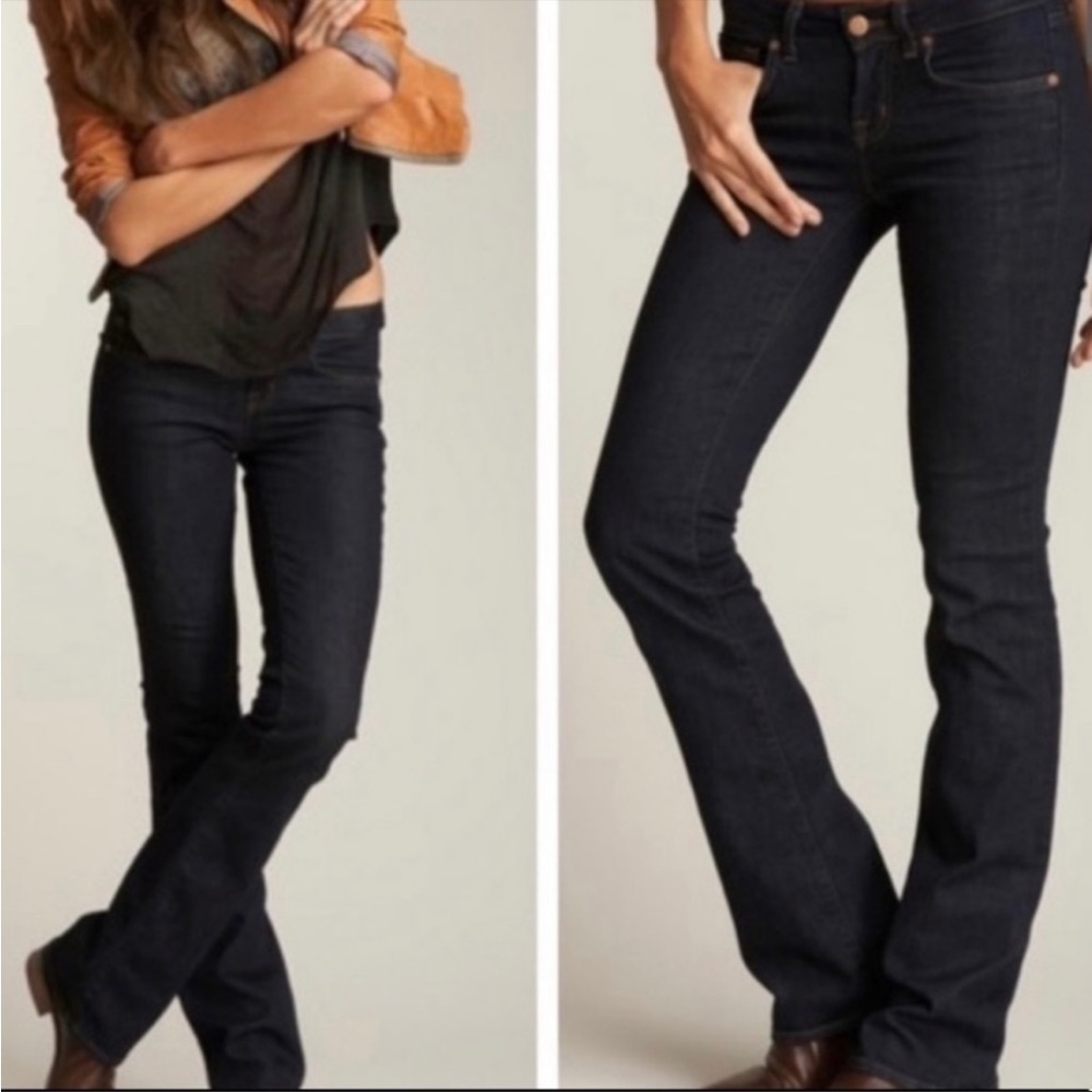 J‎ Brand Dark Black Wash Bootcut Flare Denim Jeans